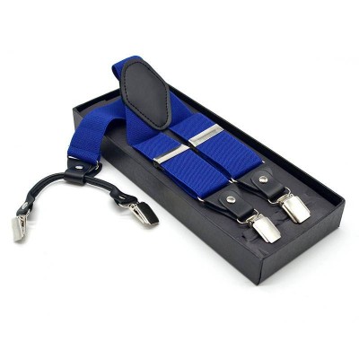 Box Packing Wholesale Solid Color Fashion Luxury 3.5cm Width Belt Suspenders Men