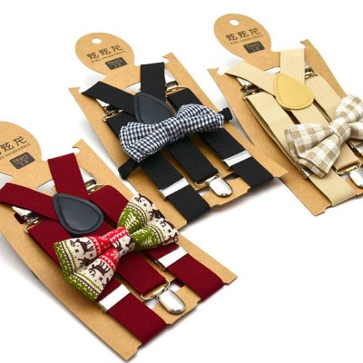 Boys Girls Suspender Bowties Set For Children Wedding Bowties Suspenders Baby Kids Bow Ties Braces Belt